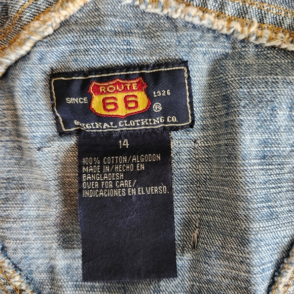 VINTAGE Route 66 Overalls Sz 14. - Picture 3 of 5